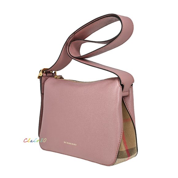 Burberry Helmsley House Check & Leather Cross Body Bag - Picture 1 of 9